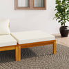 alt="Footrest with Cream White Cushion Solid Acacia Wood"