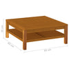 Coffee Table 65x65x35 cm Solid Acacia Wood