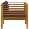 Garden Chair with Dark Grey Cushions Solid Acacia Wood