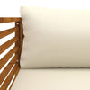Garden Chair with Cream White Cushions Solid Acacia Wood