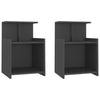 Bed Cabinets 2 pcs Grey 40x35x60 cm Chipboard