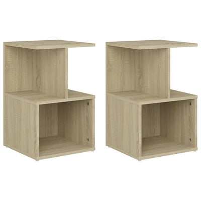 alt="Bedside Cabinets 2 pcs Sonoma Oak 35x35x55 cm Chipboard""