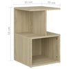 Bedside Cabinets 2 pcs Sonoma Oak 35x35x55 cm Chipboard