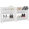 Wall Shoe Cabinets 2 pcs White 60x18x60 cm Chipboard