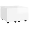 Coffee Table High Gloss White 60x60x38 cm Chipboard