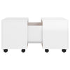 Coffee Table High Gloss White 60x60x38 cm Chipboard