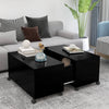 alt="Coffee Table Black 75x75x38 cm Chipboard"