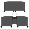 Coffee Table Grey 75x75x38 cm Chipboard