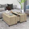 alt="Coffee Table Sonoma Oak 75x75x38 cm Chipboard"