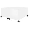 Coffee Table High Gloss White 75x75x38 cm Chipboard
