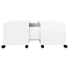 Coffee Table High Gloss White 75x75x38 cm Chipboard