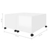 Coffee Table High Gloss White 75x75x38 cm Chipboard