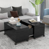 alt="Coffee Table High Gloss Black 75x75x38 cm Chipboard"