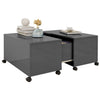 Coffee Table High Gloss Grey 75x75x38 cm Chipboard