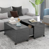 alt="Coffee Table High Gloss Grey 75x75x38 cm Chipboard"