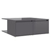 Coffee Table High Gloss Grey 80x80x31 cm Chipboard