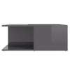 Coffee Table High Gloss Grey 80x80x31 cm Chipboard