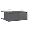 Coffee Table High Gloss Grey 80x80x31 cm Chipboard