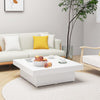 alt="Coffee Table White 90x90x28 cm Chipboard"