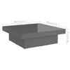 Coffee Table High Gloss Grey 90x90x28 cm Chipboard