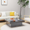 alt="Coffee Table High Gloss Grey 90x90x28 cm Chipboard"