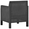 Garden Chairs with Cushions 2 pcs PP Anthracite