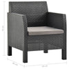 Garden Chairs with Cushions 2 pcs PP Anthracite