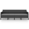 4-Seater Garden Sofa with Cushions Anthracite PP