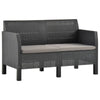 3 Piece Garden Lounge Set with Cushions PP Anthracite