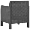 3 Piece Garden Lounge Set with Cushions PP Anthracite
