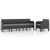 2 Piece Garden Lounge Set with Cushions PP Anthracite
