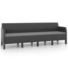 2 Piece Garden Lounge Set with Cushions PP Anthracite