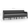 2 Piece Garden Lounge Set with Cushions PP Anthracite