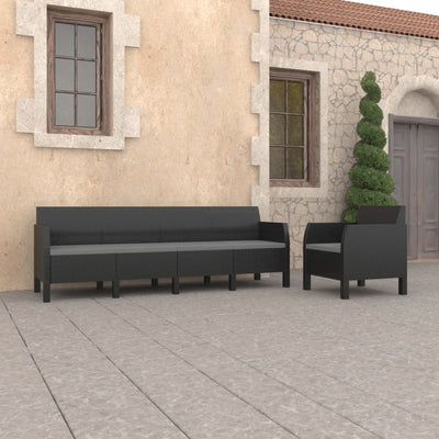 alt="2 Piece Garden Lounge Set with Cushions PP Anthracite"