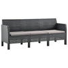 2 Piece Garden Lounge Set with Cushions PP Anthracite