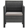 2 Piece Garden Lounge Set with Cushions PP Anthracite