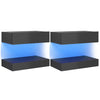 Bedside Cabinets 2 pcs High Gloss Grey 60x35 cm Chipboard