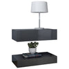 Bedside Cabinets 2 pcs High Gloss Grey 60x35 cm Chipboard