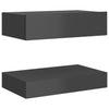 Bedside Cabinets 2 pcs High Gloss Grey 60x35 cm Chipboard