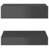 Bedside Cabinets 2 pcs High Gloss Grey 60x35 cm Chipboard