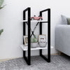 alt="2-Tier Book Cabinet White 40x30x70 cm Chipboard"