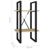 2-Tier Book Cabinet Sonoma Oak 40x30x70 cm Chipboard