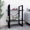 alt="2-Tier Book Cabinet Grey 60x30x70 cm Chipboard"