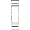 3-Tier Book Cabinet White 100x30x105 cm Solid Pine Wood