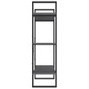3-Tier Book Cabinet Grey 100x30x105 cm Solid Pine Wood