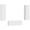 3 Piece TV Cabinet Set White Chipboard