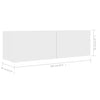 3 Piece TV Cabinet Set White Chipboard