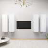 alt="TV Cabinets 4 pcs White 30.5x30x110 cm Chipboard""