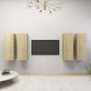 alt="TV Cabinets 4 pcs Sonoma Oak 30.5x30x90 cm Chipboard""