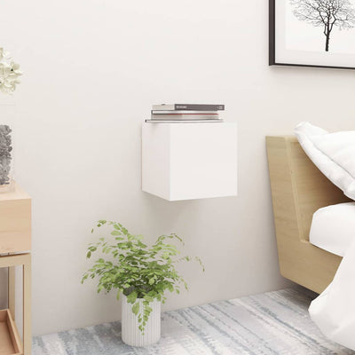 alt="Bedside Cabinet White 30.5x30x30 cm Chipboard"